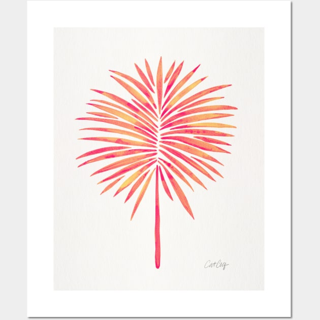 fan palm pink Wall Art by CatCoq